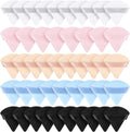 Suclain 48 Pcs Velour Triangle Powder Puff Soft Velour Makeup Puff for Face Powder Makeup Triangle Sponges for Wet and Dry Cosmetic Foundation Loose Mineral Body Tool(Bright Color)