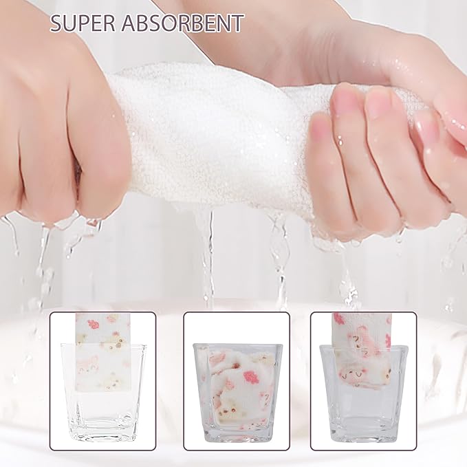 Baby Washcloths 4 Pack 100% Cotton Soft and Absorbent Terry Wash Cloths Wipes for Face Hand Body Burp Rag for Sensitive Skin Newborns Infants Toddlers 10" x 10"