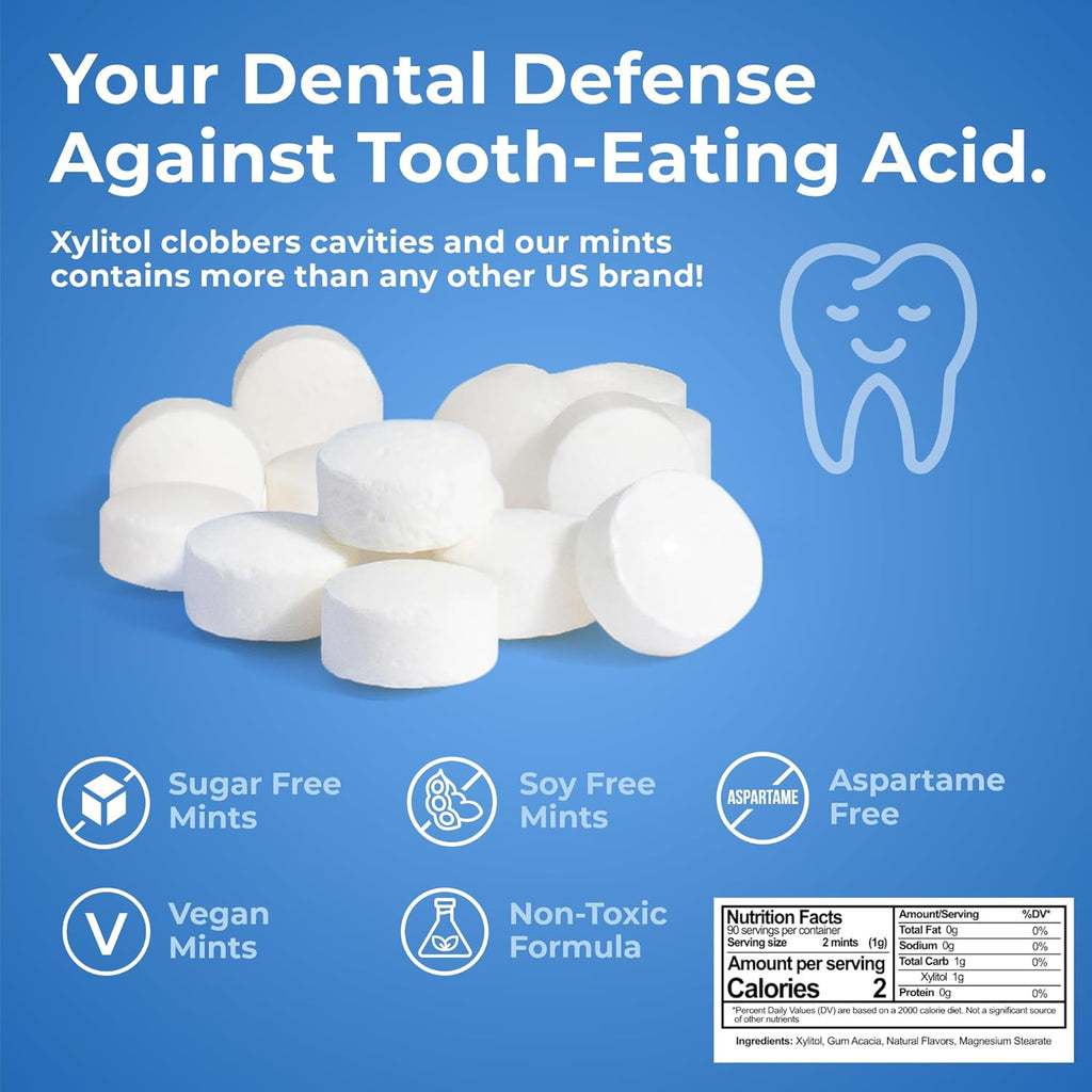 Epic 100% Xylitol Mints - Aspartame Free, Sugar Free - Cinnamon Flavored Mints, 55 Pieces (Pack of 5)