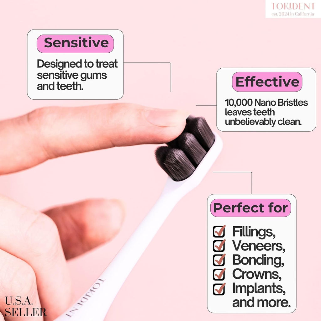 Replacement Brush Heads for Philips Sonicare Electric Brush - Ultra Soft Toothbrush Heads for Sensitive Teeth & Gums - Replacement Head with 10,000 Wave Cut Nano Bristles - 4 Pack - Stealth