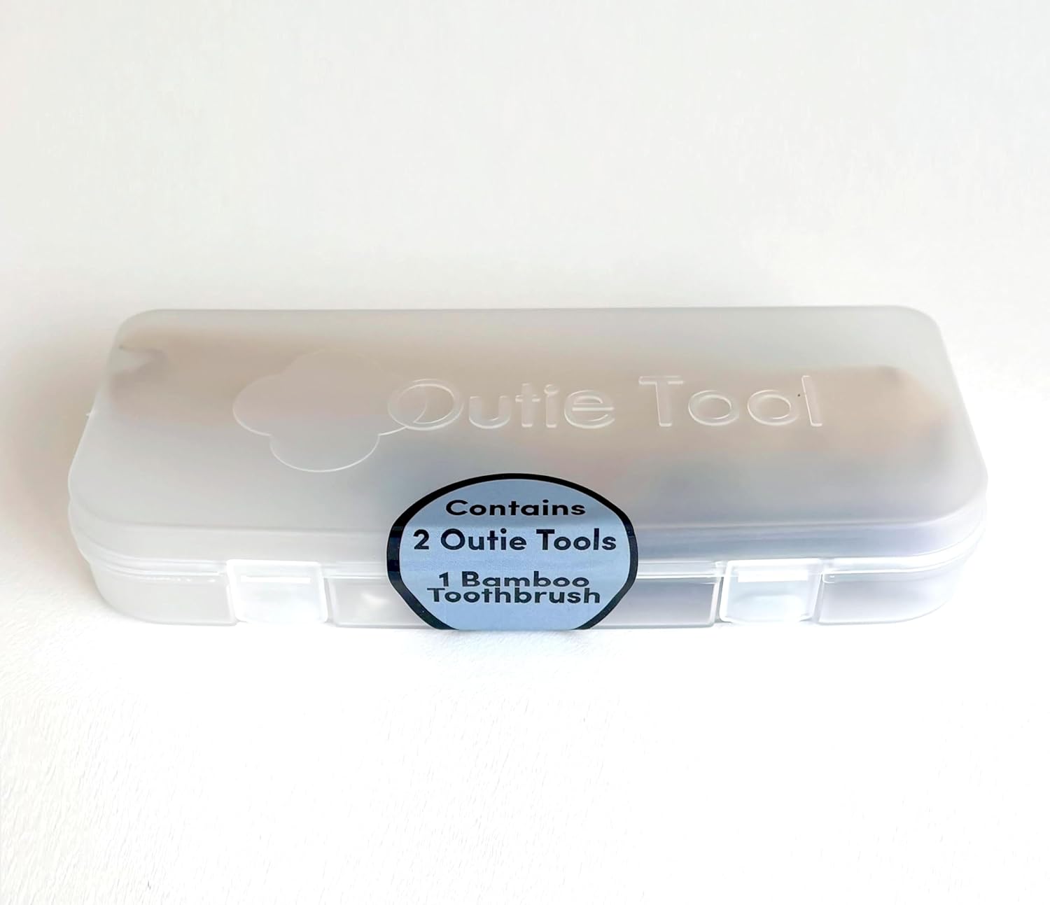 Outie Tool 2 in 1 Total Care Carry Case | Contains 1 Bamboo Toothbrush and 2 Clear Aligner Removers