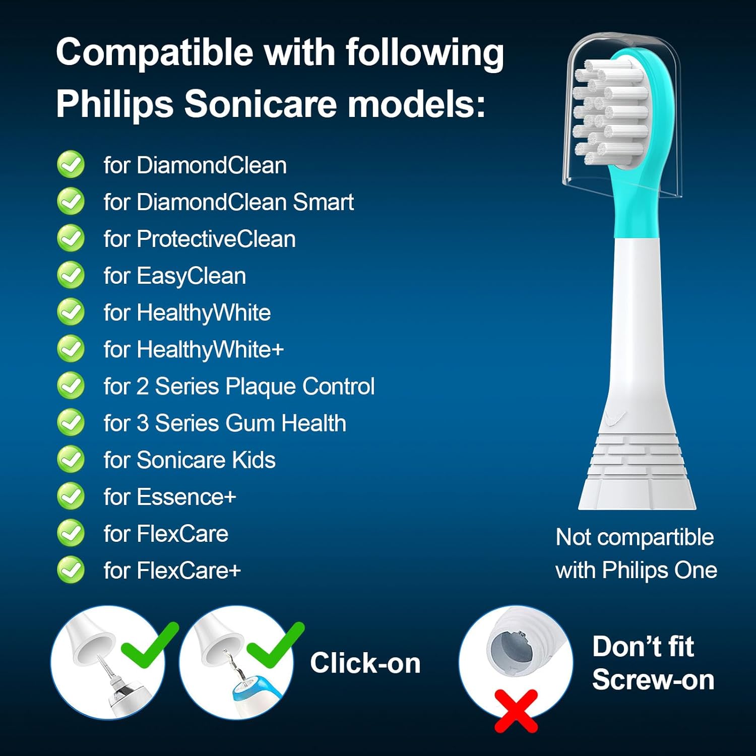 Kids Replacement Toothbrush Heads 10 Pack for Philips Sonicare Electric Toothbrush Soft Brush Head for Child 3-7 for Boy Girl,5pink+5blue