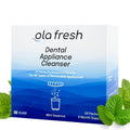 Ola Fresh Dental Appliance Cleanser, Professional Denture and Retainer Powder Cleanser (Mint Essence Flavor, 24 Packets, 6 Month Supply)