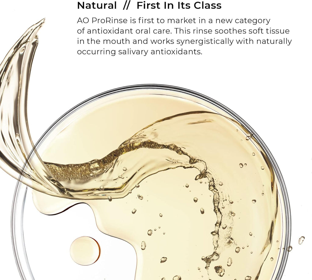 PerioSciences Natural Mouthwash Rinse Oral Care Pre Brush - Mint Anti Cavity Dry Mouth Plaque Remover for Healthier Gum Tissue & Teeth Enamel Protection - AO Dentist Recommended Clean - Pack of 2