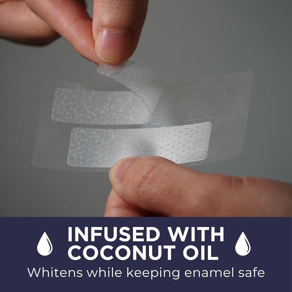 Teeth Whitening Strips for Men – Mint Fresh | 14 Treatments | Enamel Safe Hydrogen Peroxide Formula with Mint | FoamFlex™ Technology | No Sensitivity, Professional Whitening Kit.