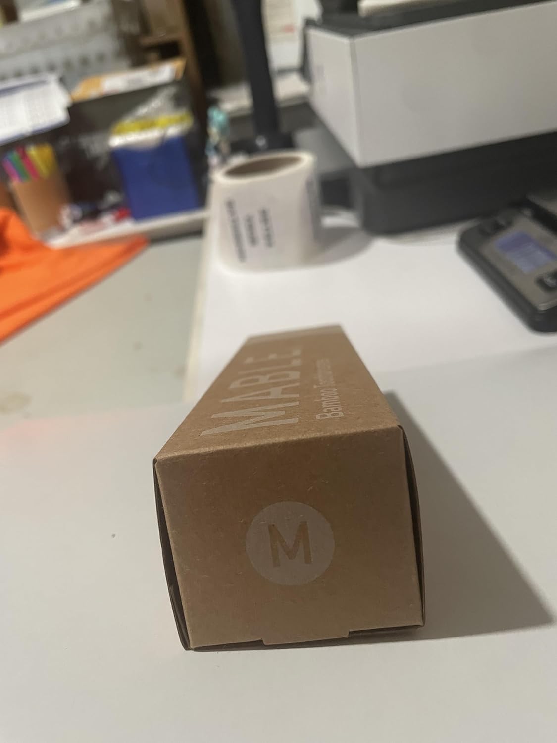 MABLE Four Pack Bamboo Toothbrush for Adult | Medium Bristle Natural Wood Toothbrushes | Eco-Friendly, BPA Free, Compostable Tooth Brush