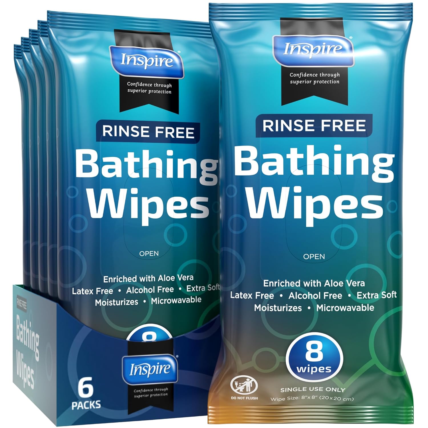 Adult Wet Wipes Body Wipes | Adult Wash Cloths Extra Large, Bathing Wipes for Incontinence, 8"x12"