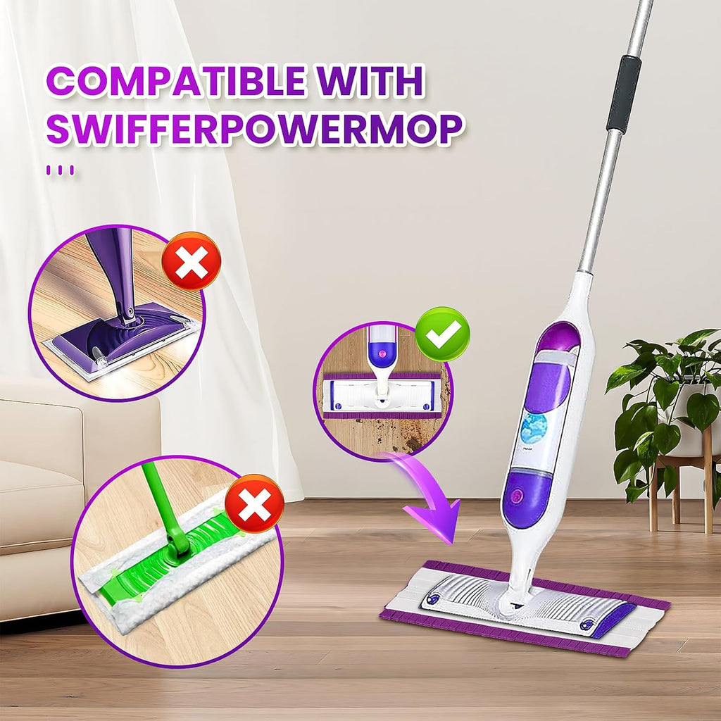 16 Pack Disposable Power Mop Pads Refills with Swiffer PowerMop Multi-Surface Replacement Mopping Pads
