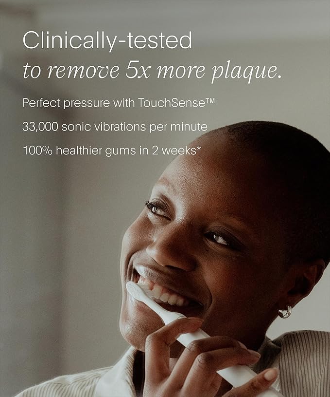 SURI 2.0 New Sonic Electric Toothbrush with Pressure Sensor & UV-Cleaning Travel Case | 1 Month+ Battery | Electric Toothbrush for Adults | Travel Toothbrushes | Tooth Brush | White