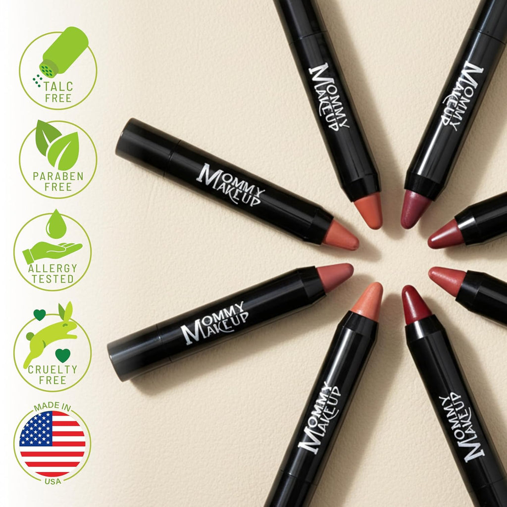 Mommy Makeup Triple Sticks Lipstick, Cream Blush & Teatment All-In-One with Shea & Cocoa Butter - Soft & Creamy Moisturizing Lip Crayon For Lips & Cheeks (Daisy Glow)