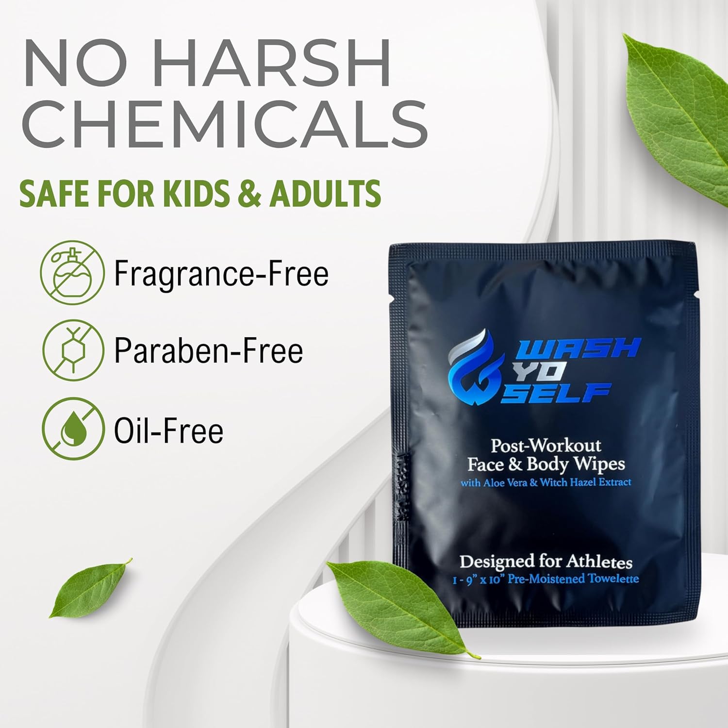 Wash Yo Self Body Wipes - Individually Packaged Disposable Wet Wipes for Kids and Adults – 25 pack