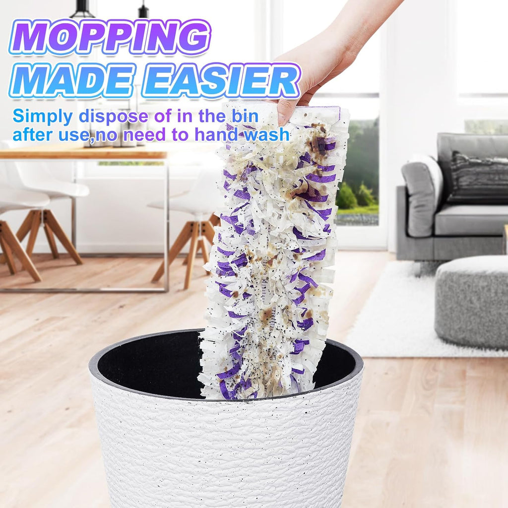 15 Count Disposable Power Mop Refills Compatible with Swiffer PowerMop Multi-Surface Mop Kit for Floor Cleaning, Replacement Power Mop Pads for Wood Mopping