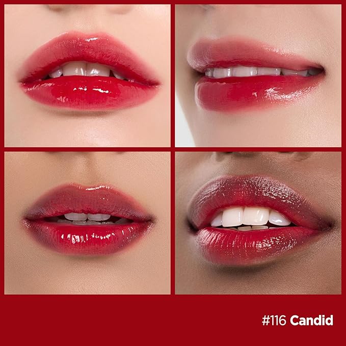 Laka Fruity Glam Lip Tint Mini, 1.9g/0.07oz, Glowing Lip Stain with Wide Color Spectrum, Hydrating & Lightweight Texture, Long-Lasting Bold Stain, Non-Sticky, Vegan, K-Beauty (#116 Candid)