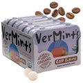 VerMints Organic Breath Mints Café Express - Real Ingredients, Lasting Coffee Flavor - Travel Size Tins - Non-GMO, Nut Free, Gluten Free, Vegan & Kosher Coffee Candy - 1.41oz Tins (Pack of 6)