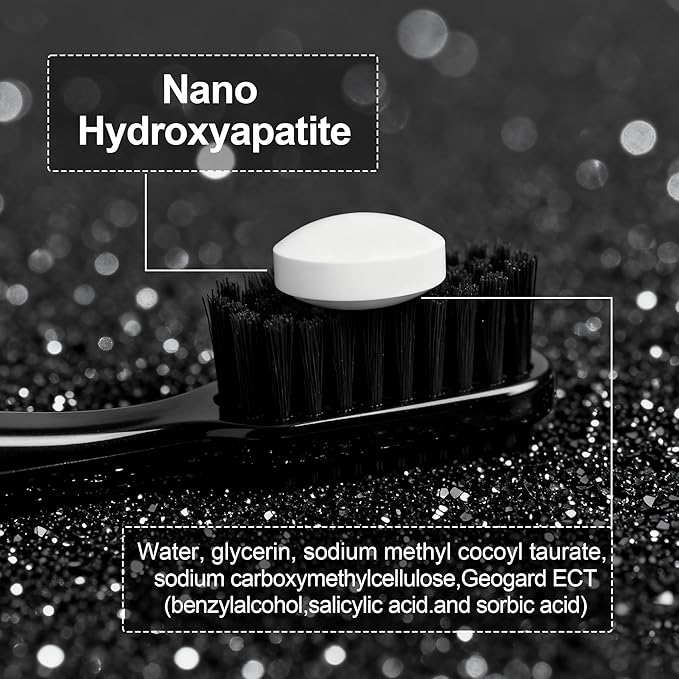 Woadee 7.5% Nano Hydroxyapatite Toothpaste Tablets - Remineralizing Enamel Repair, Fluoride-Free Whitening, Mint Fresh Travel Tabs (62 Count)