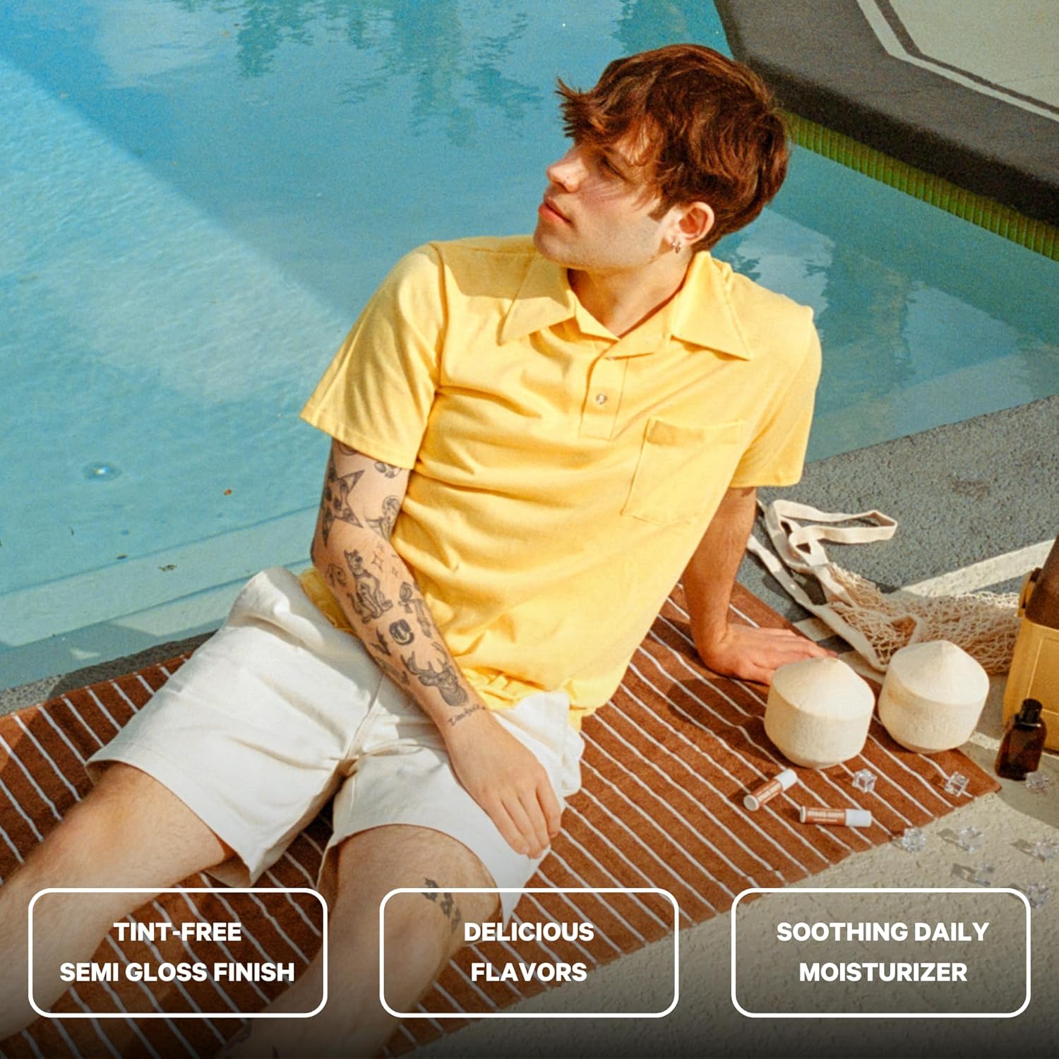 Wellness Jumbo Lip Balm - Coconut Cream Organic Flavored Balm (2 Pack)