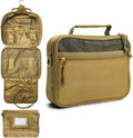 SMONT Toiletry Bag for Men Travel Toiletry Organizer Dopp Kit Organizer Toiletries Travel Bag Shaving Hygiene Bag Bathroom Hanging Men's Toiletry Bag for Short Trips Khaki