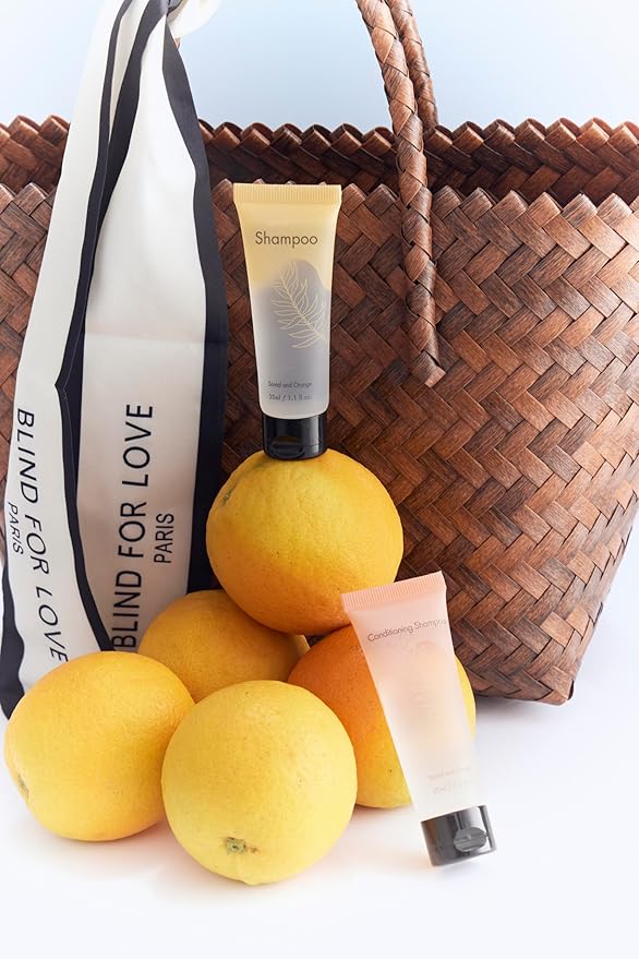 2 in 1 Shampoo and Conditioner Double Sealed 1 Fl. oz Individually Wrapped Travel Size Shampoo & Conditioner 2in1 Set Hotel Toiletries Bulk and Supplies for Guest