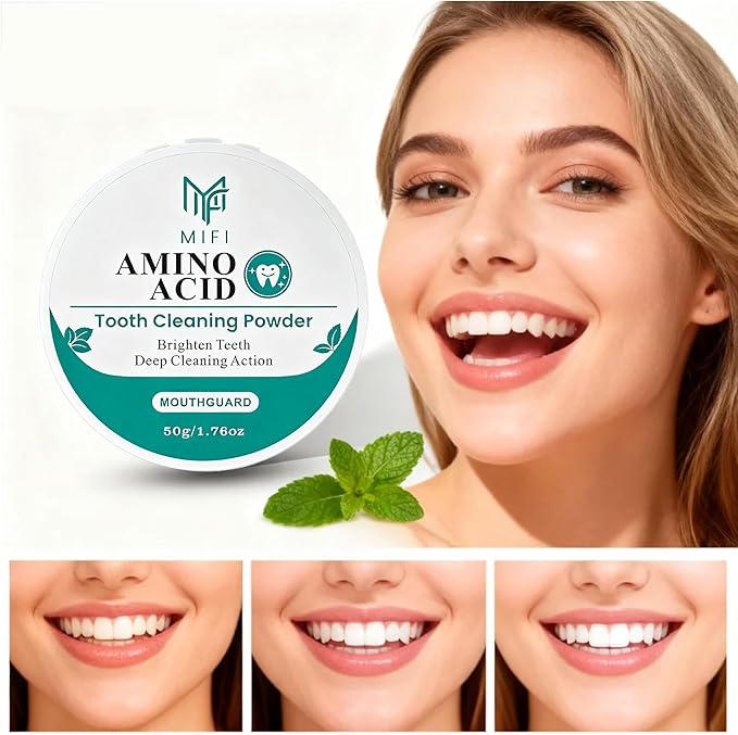 PEGO Adult Tooth Powder, Stain Remover for Teeth - Deep Cleaning Formula, Gentle & Non-Irritating, Effective Plaque Removal, Fresh Breath, Daily Oral Care for Adults (Amino Acid)