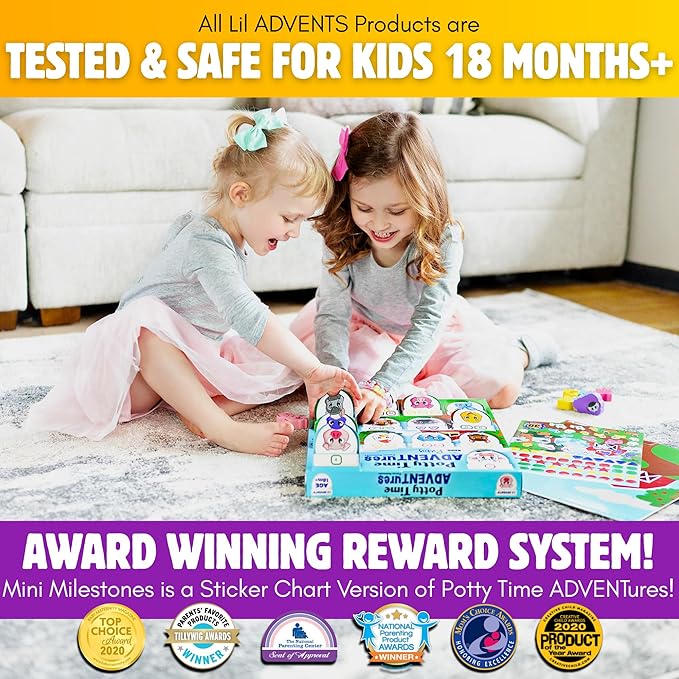 2PK Unicorn Friends Sticker Advent Calendar for Kids 18m+ Countdown to Christmas for Toddlers, 30 Days to Birthday, Vacation, Party, School with Activity Board & Crown by LIL ADVENTS Mini Milestones