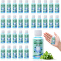 25 Pcs Mini Mouthwash Travel Size Bulk,Blue Portable Mint Flavor Mini Mouthwash Individual 35ml/1.2oz On The Go Mouth Wash Small Bottle for Travel,Office,Toiletry Kits