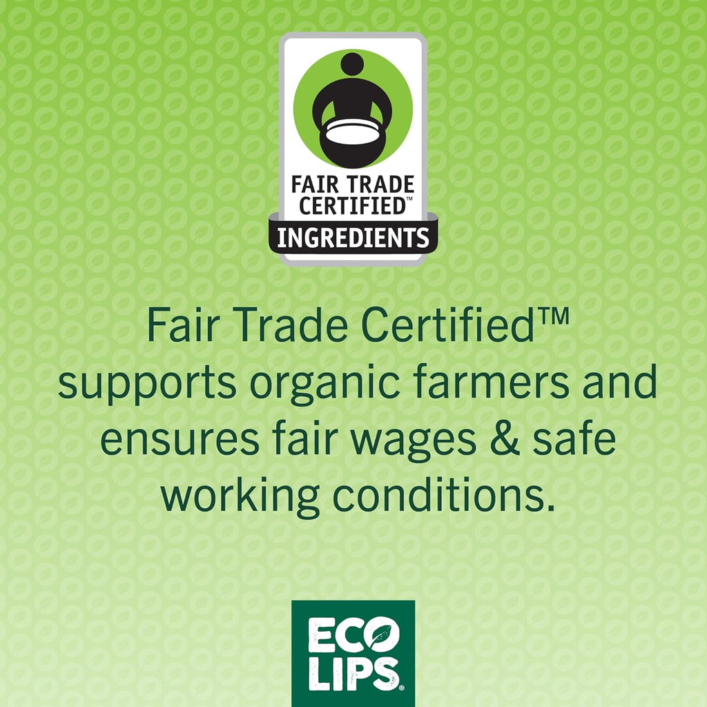 Eco Lips GOLD Organic Lip Balm with Baobab Oil - Soothe and Moisturize Dry, Cracked and Chapped Lips - 100% Plastic-Free Plant Pod Packaging (6 Tubes)