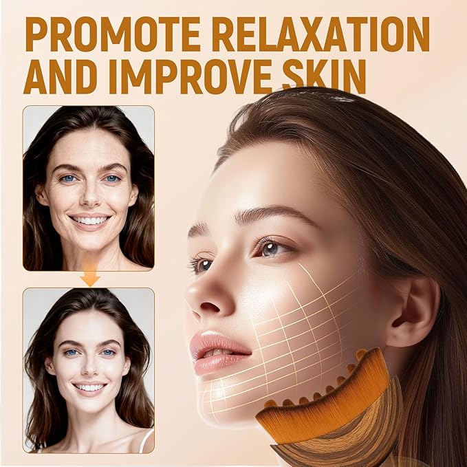 Lymphatic Contour Face Brush,Dry Lymphatic Contour Face Brush Soft Set,Lymphatic Drainage Massager for Face,Chin & Neck Relaxation,Portable Beauty Tool with Travel Case. Style B