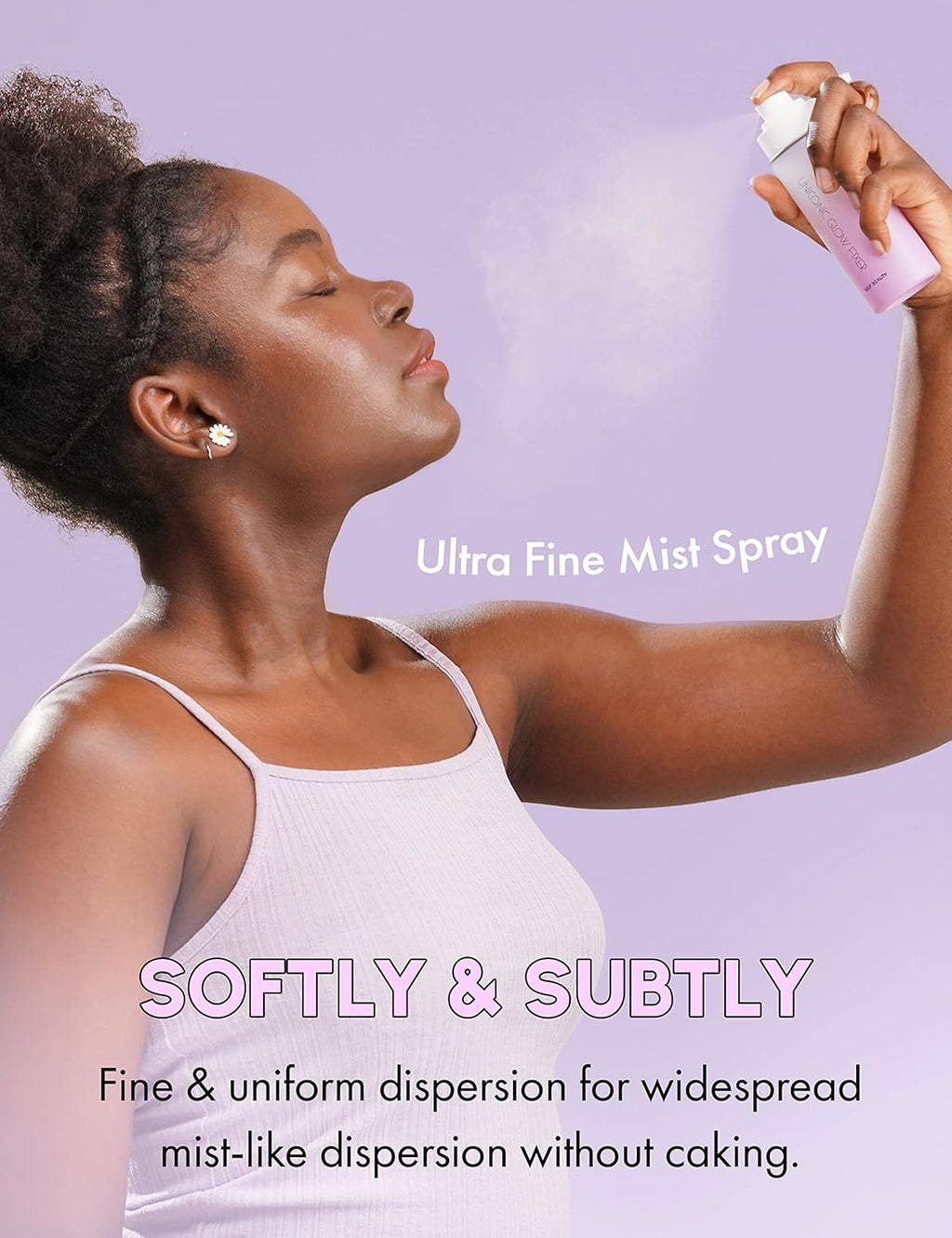 SELF BEAUTY Glow Makeup Setting Spray | Hydrating + Illuminating Makeup Setting Spray | Dewy Finish | Long-Lasting Makeup Fixing | Microfine Mist Spray | 3.38fl.oz, 100ml