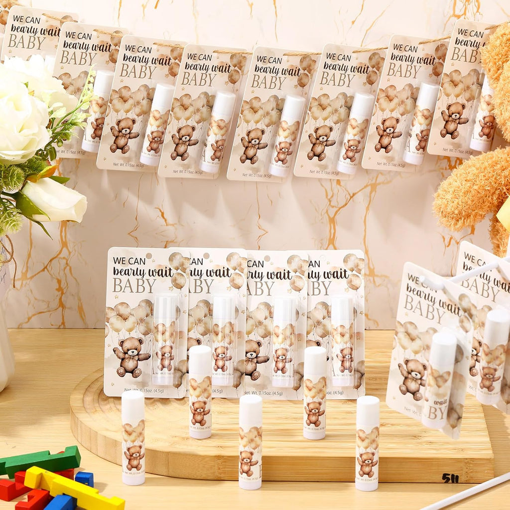30 Pack We Can Bearly Wait Baby Shower Games Prizes Party Gifts Bulk Lip Balms Favors for Winners Adults Guests Gender Reveal Favors Decorations Baby Shower Souvenirs Gift Bags Stuffers