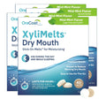 Oracoat XyliMelts for Dry Mouth Night Time or Day - Moisturizing Dry Mouth Adhering Discs, Sugar Free with Xylitol, 40 Count - Pack of 4, Mild Mint Flavor, 8-Hour Relief