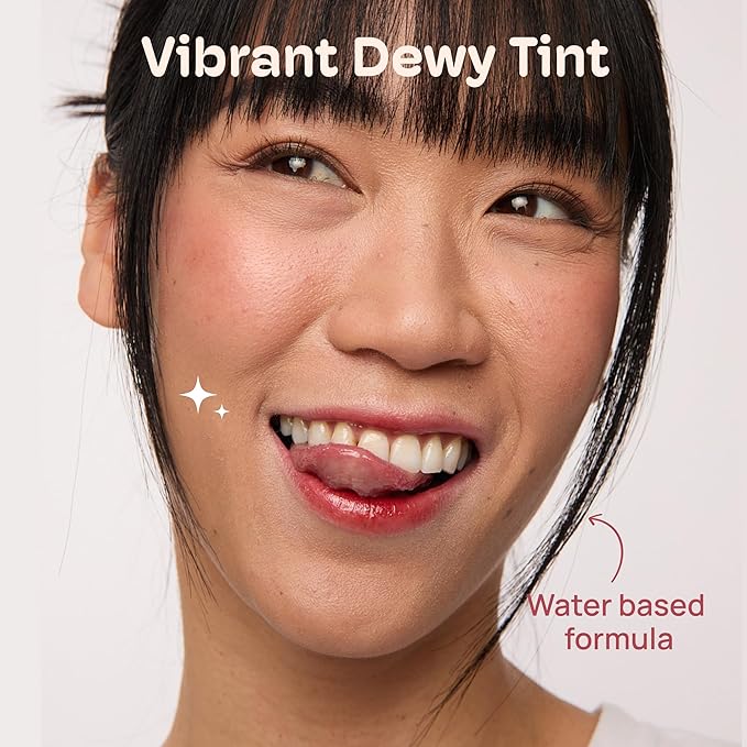 MIXIK Juicy Lip Tint, Hydrating Water-Based Lip Stain and Tint that feels light and fresh for Dewy and Radiant lips, Formulated with Blue Agave Extract for long lasting Moisturizing (Spiced Sangria)