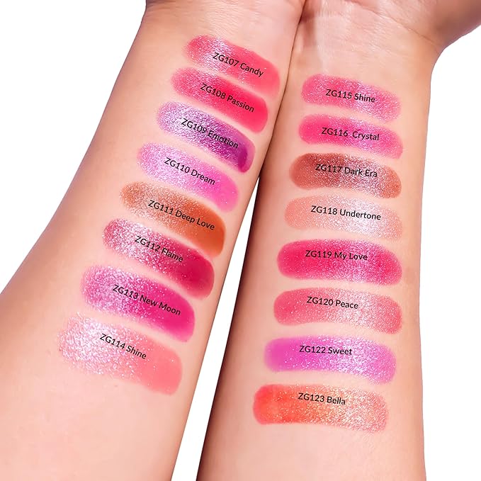 Purple Lipstick Moisturizing for Women Shimmer Tinted Lip Balm Hydrate Nourish Lip Gloss Vegan& Cruelty Free Lip Makeup, ZG122 Sweet