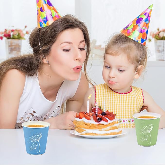 LITOPAK 1200 Pack 5 oz Paper Cups, Colorful Samll Disposable Paper Bathroom Cups for Parties, Travel, and Events