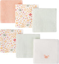 Baby Washcloths 6 Pack 100% Cotton Soft and Absorbent Terry 10" x 10" Wash Cloths Wipes for Face Hand Body Burp Rag with Sensitive Skin for Newborns Infants Toddlers