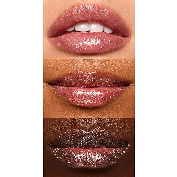 e.l.f. Glow Reviver Lip Oil, Nourishing and Hydrating with High-Shine Glimmer Finish & Sheer Wash Of Color, Minty Scent, Non-Sticky, Vegan & Cruelty-free, Crystal Baller