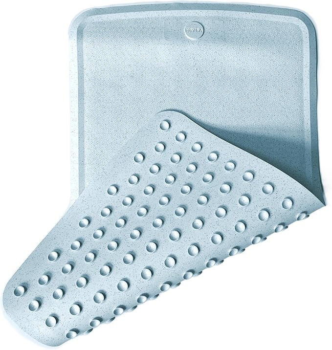 HEVEA Baby & Toddler Bath Mat - 100% Natural Rubber Non Slip Bathtub Mat for Baby - Upcycled, Danish Design - Safe & Sustainable Bathroom Essential (Ocean)
