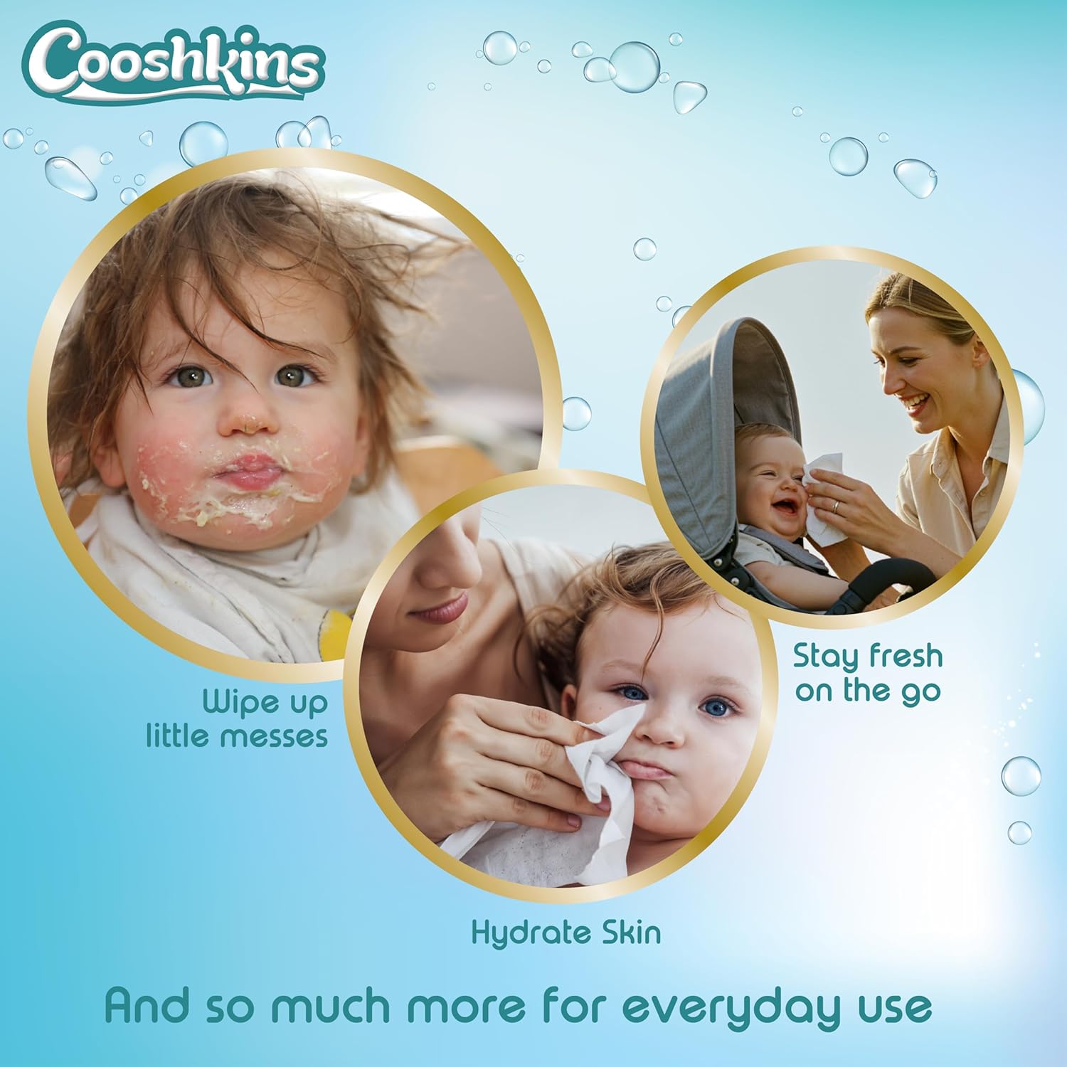 De-Chlorinated Pure Water Baby Wipes | Gentle Unscented Wipes for Sensitive Skin | 99.9% Pure Water Based | Alcohol-Free, Paraben-Free | Soft & Thick (60 Count (Pack of 24))