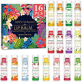 16 Pack Lip Balm, Natural Lip Balm Bulk with Vitamin E and Coconut Oil, Bulk Moisturizing Lip Balms for Dry Lips-16 Flavors
