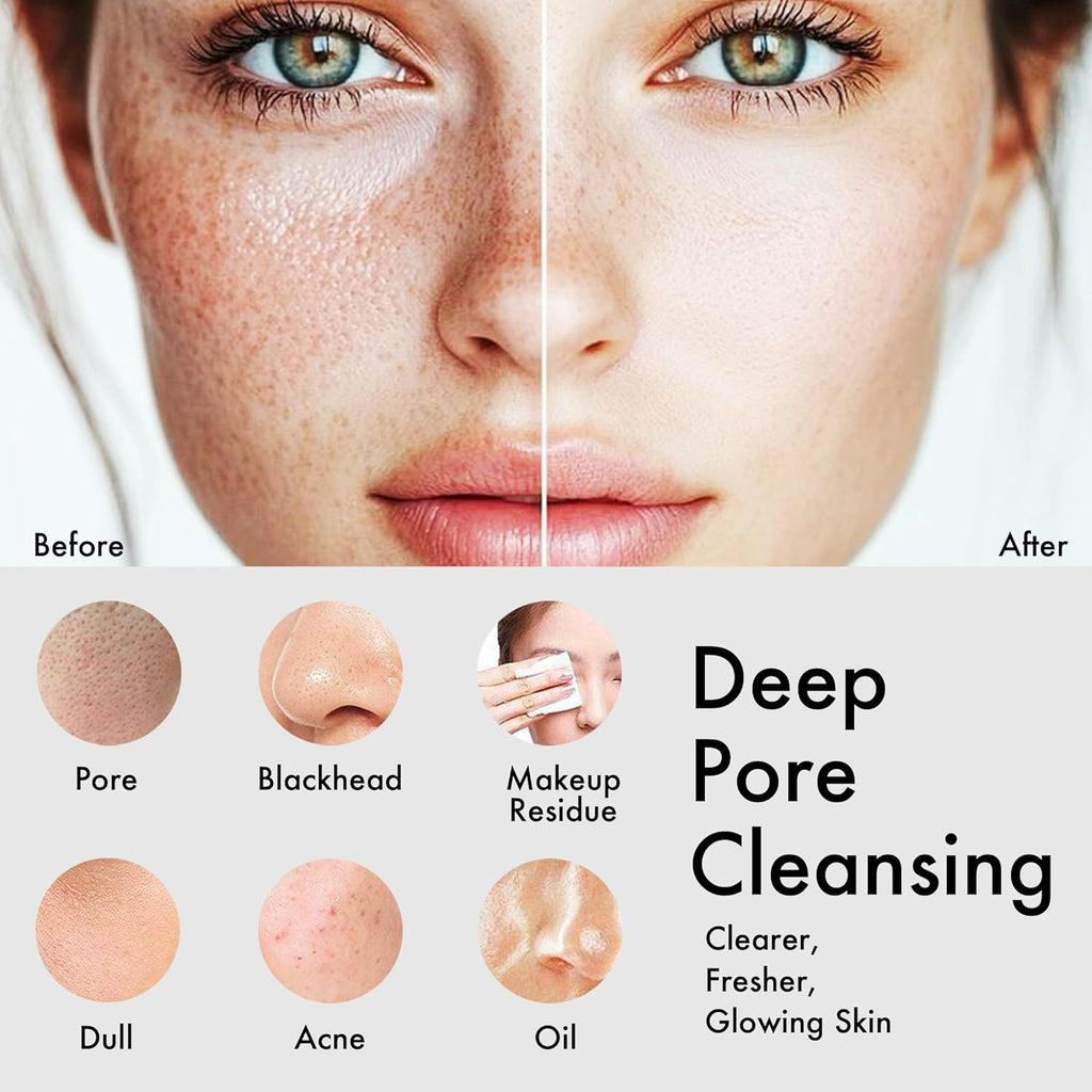 NågraCoola Electric Facial Cleansing Brush – Rechargeable Waterproof Face Scrubber for Women & Men, 2 Brush Heads for Deep Pore Cleansing & Gentle Exfoliation, 3 Speeds, Auto-Timer