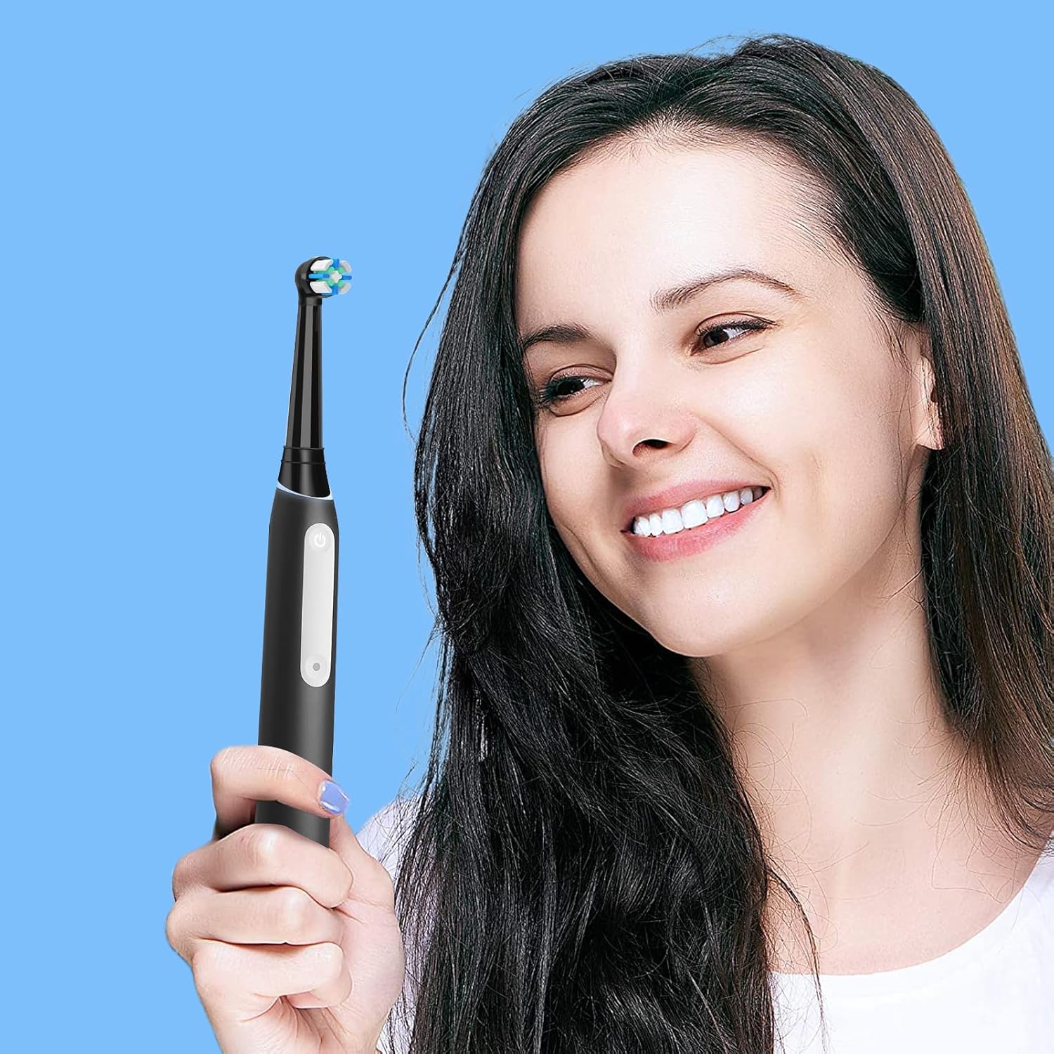 12 Count IO Replacement Heads Compatible with Oral B IO 2/3/4/5/6/7/8/9/10 Series Electric Toothbrushes, Medium Softness Brush Heads Compatible with Oral B iO for Teeth and Gums Care (Black)