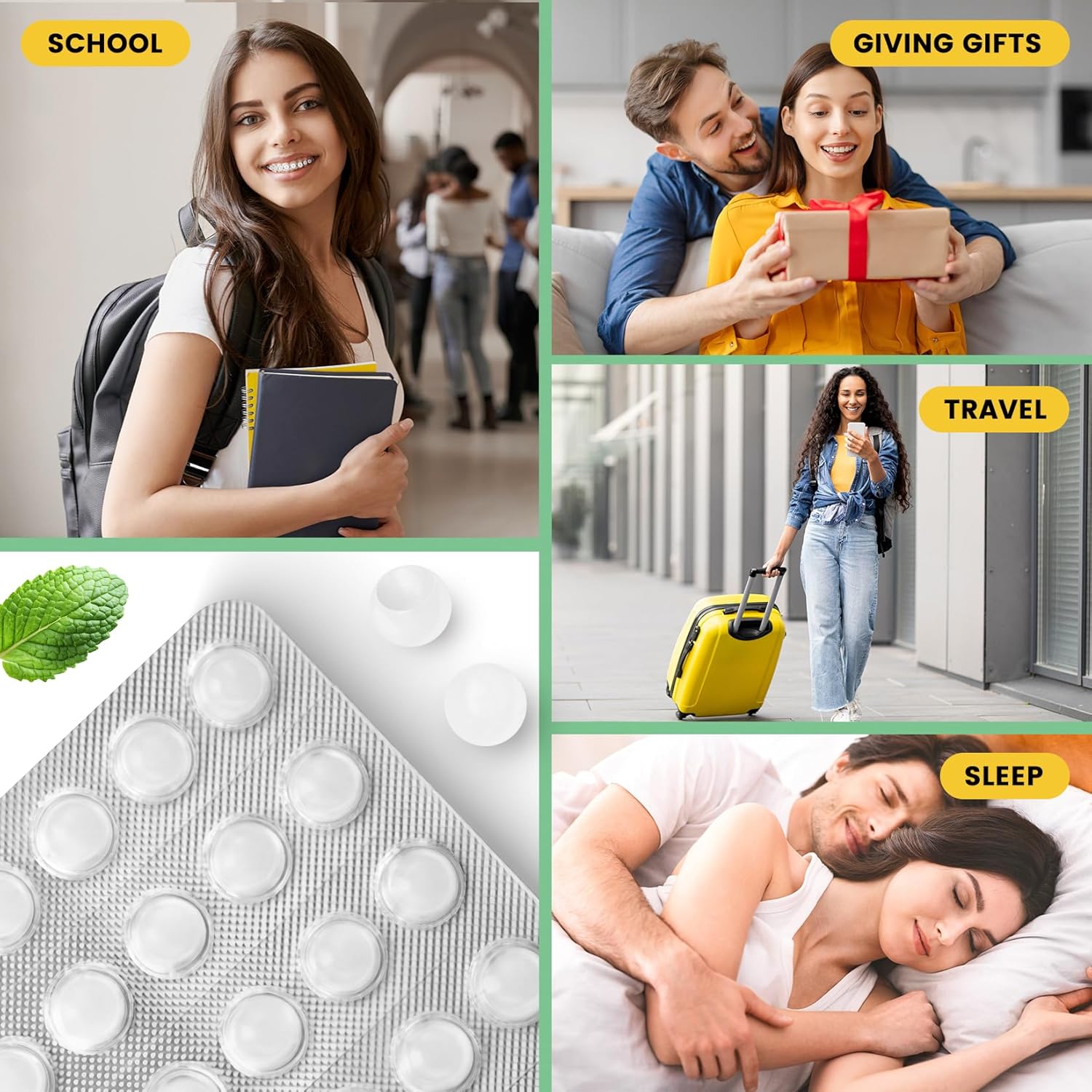 Orthodontic Wax for Braces Wax 120 Individual Hygienic Packaging Dental Wax Dots Mint