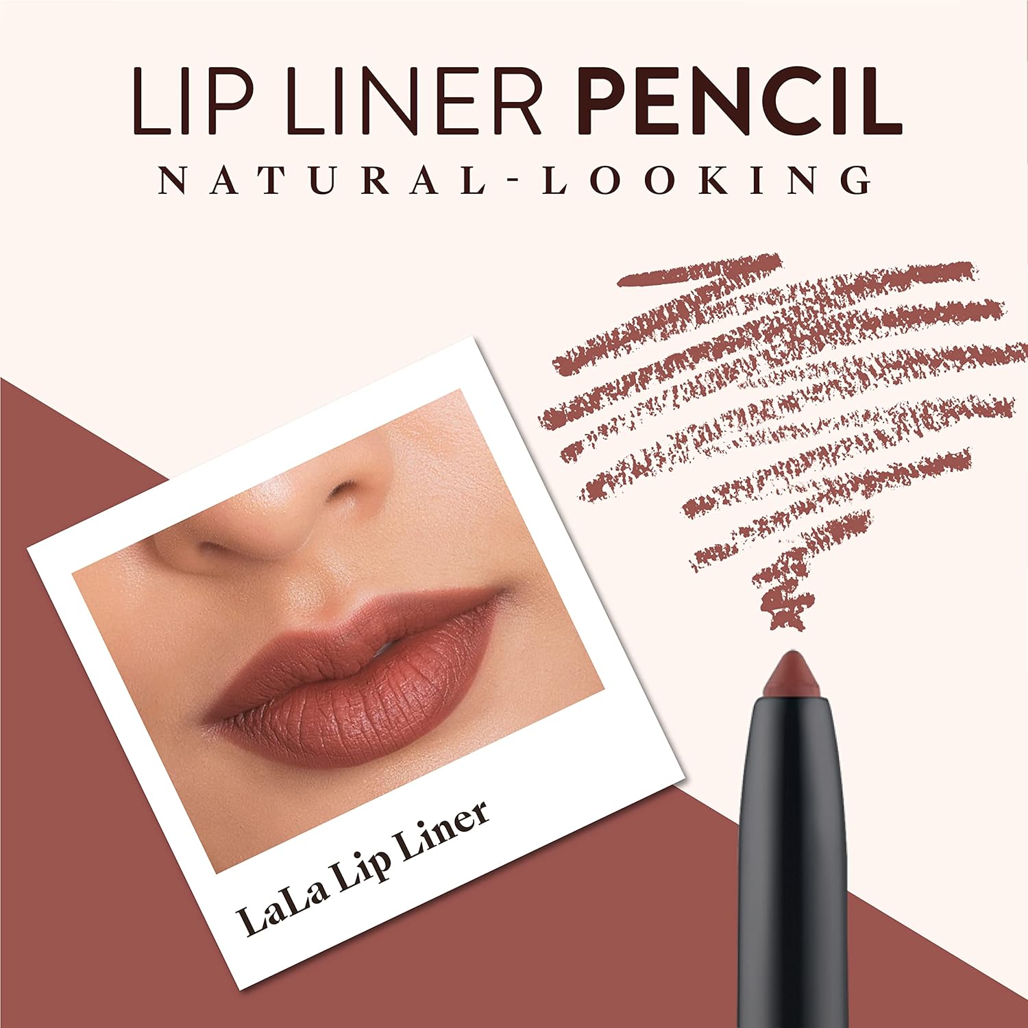 Mented Cosmetics Lip Liner for Women, Dark Brown Lipliner Lip Pencil, Waterproof Lipliner, Vegan + Cruelty Free Makeup, La La