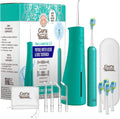 GuruNanda Lion & Lamb Kit 2.0, Electric Toothbrush with Water Flosser Combo, 4 Jet Tips, 4 Brush Heads, & IPX7 Waterproof Design for Complete Oral Care, Teal