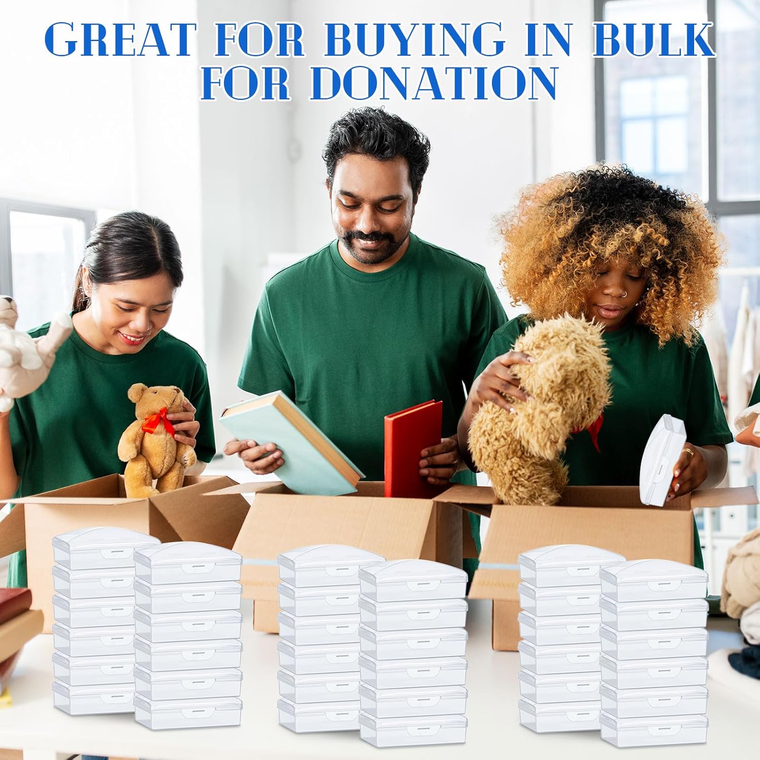 100 Pcs Travel Soap Container Portable Plastic Soap Boxes Bulk with Lid Homeless Donations Bulk Gym Shower Tour Groups Hotel Outdoor Camping (White)