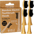 Bamboo Electric Toothbrush Heads | Compatible with Philips One Electric Toothbrush | 4 Brush Heads with Soft Bristles | Plant-Based Adult Size Replacement Heads
