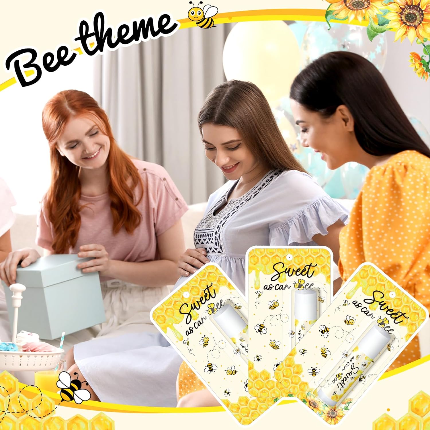 30 Pack Sweet as Can Bee Bulk Baby Shower Games Prizes Party Gifts Lip Balms Favors for Winners Adults Guests Gender Reveal Favors Decorations Baby Shower Souvenirs Gift Bags Stuffers