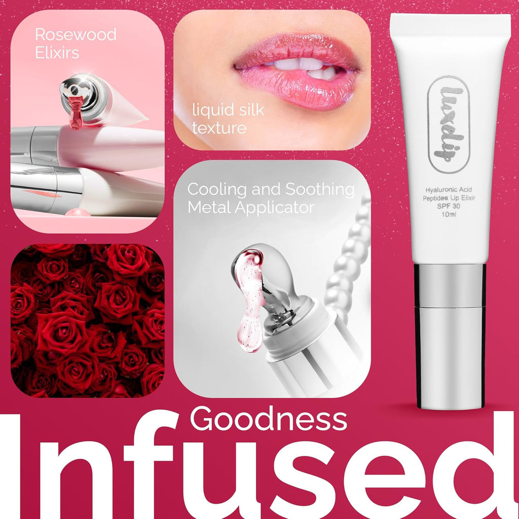 Tinted Lip Balm for Dry, Chapped Lips, Hydrating Vegan Lip Care with Sheer Color & Moisturizing Glow – Non-Sticky Nourishing, Lip Plumping Treatment for Soft, Smooth Lips (Rosewood 10ml)