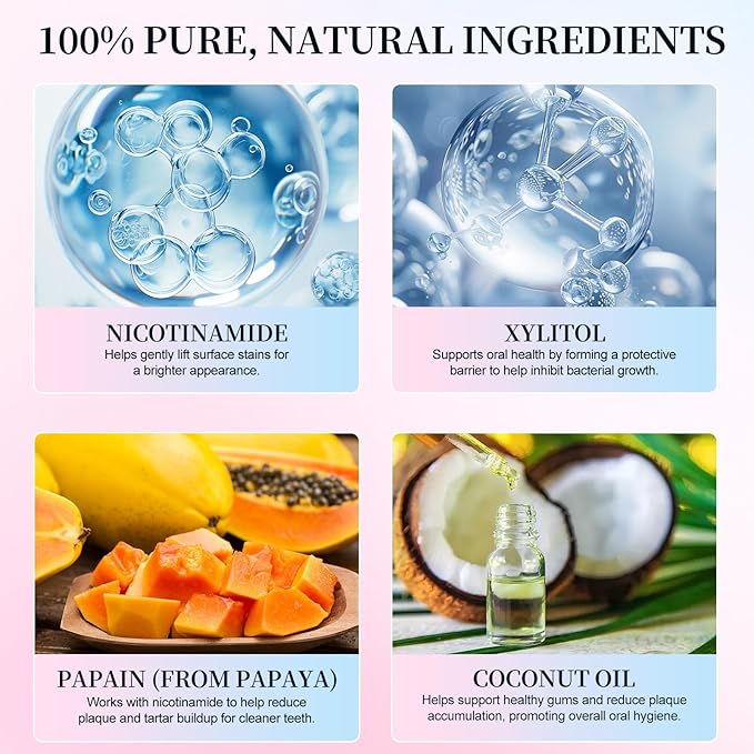 Niacinamide Whitening Toothpaste,100g Niacinamide Toothpaste to Fresh Breath, Sensitive Teeth Safe, Stain Removal & Gum Care for Coffee/Tea/Smokers (100 G)