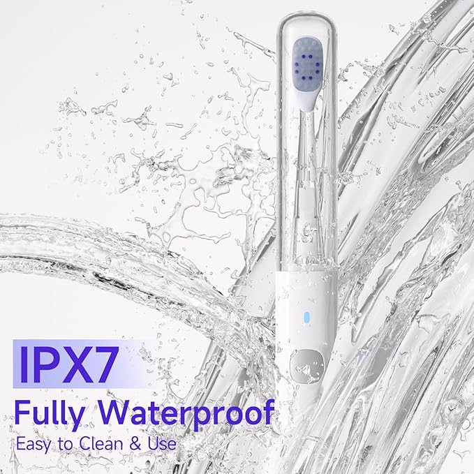 Dr.Hiseki Sonic Electric Toothbrush for Adults - 38000 VPM Deep Clean and 4 Cleaning Modes, Rechargeable Toothbrush, 3-Hour Fast Charge, 60 Days Long Battery Life. IPX7 Waterproof (White)