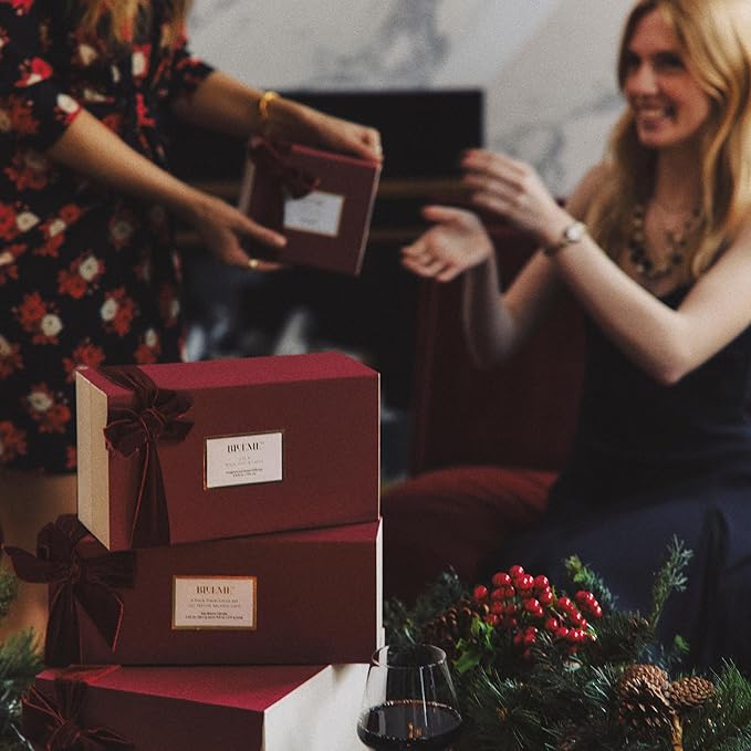 2025 Gold Holiday Candle | Joy - Black Plum & Cassis (Giant), Refillable Wellness, Essential Oil, Sustainable, Hand Finished, Hand Poured, Premium, Luxury Ceramic, Natural Cotton Wick, Soy-Wax Blend